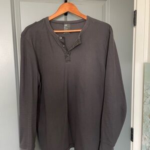 Men's Black Henley Shirt by H&M.